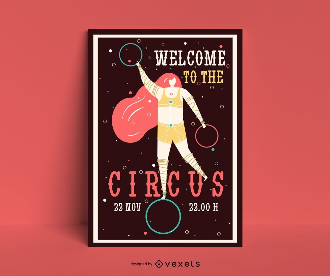Circus show poster template
