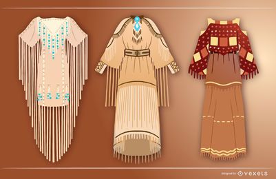 Native american dresses set Native american dresses set