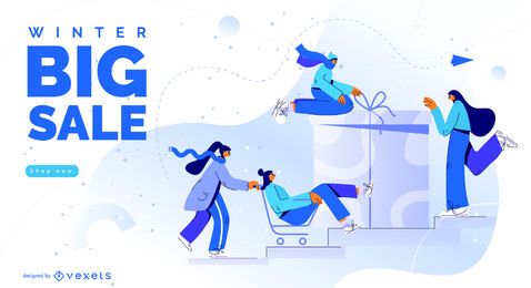 Diseño de gran venta de invierno Diseño de gran venta de invierno