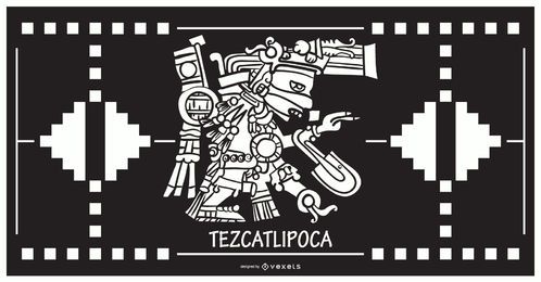 Tezcatlipoca aztec god design