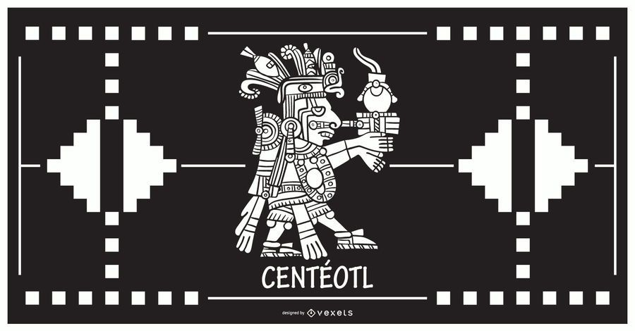 Centeotl aztec god design Centeotl aztec god design