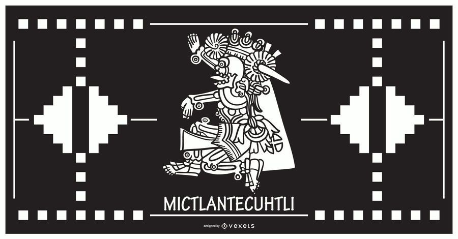 Mictlantecuhtli aztec god design Mictlantecuhtli aztec god design