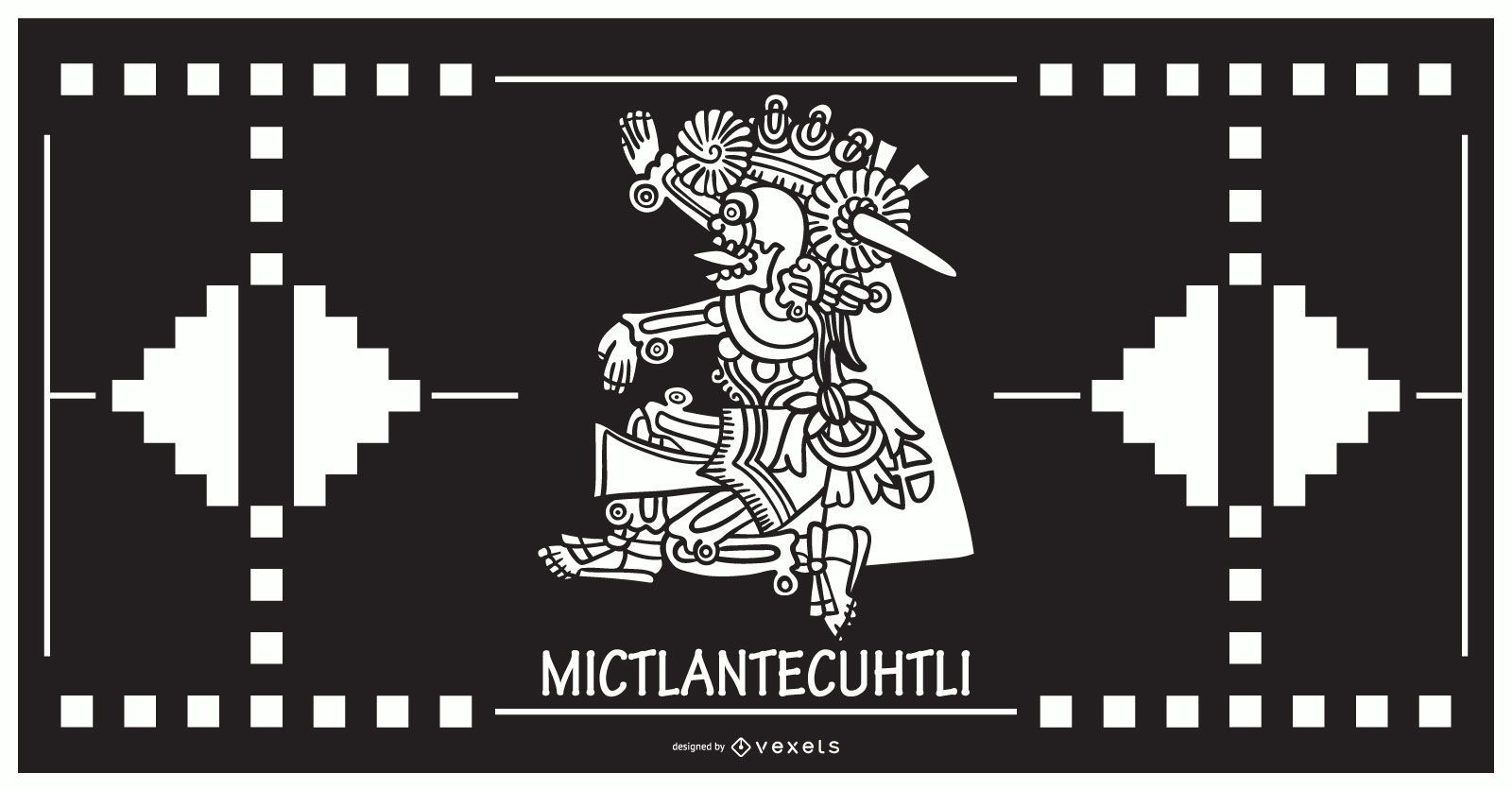 Mictlantecuhtli aztekischer Gottentwurf