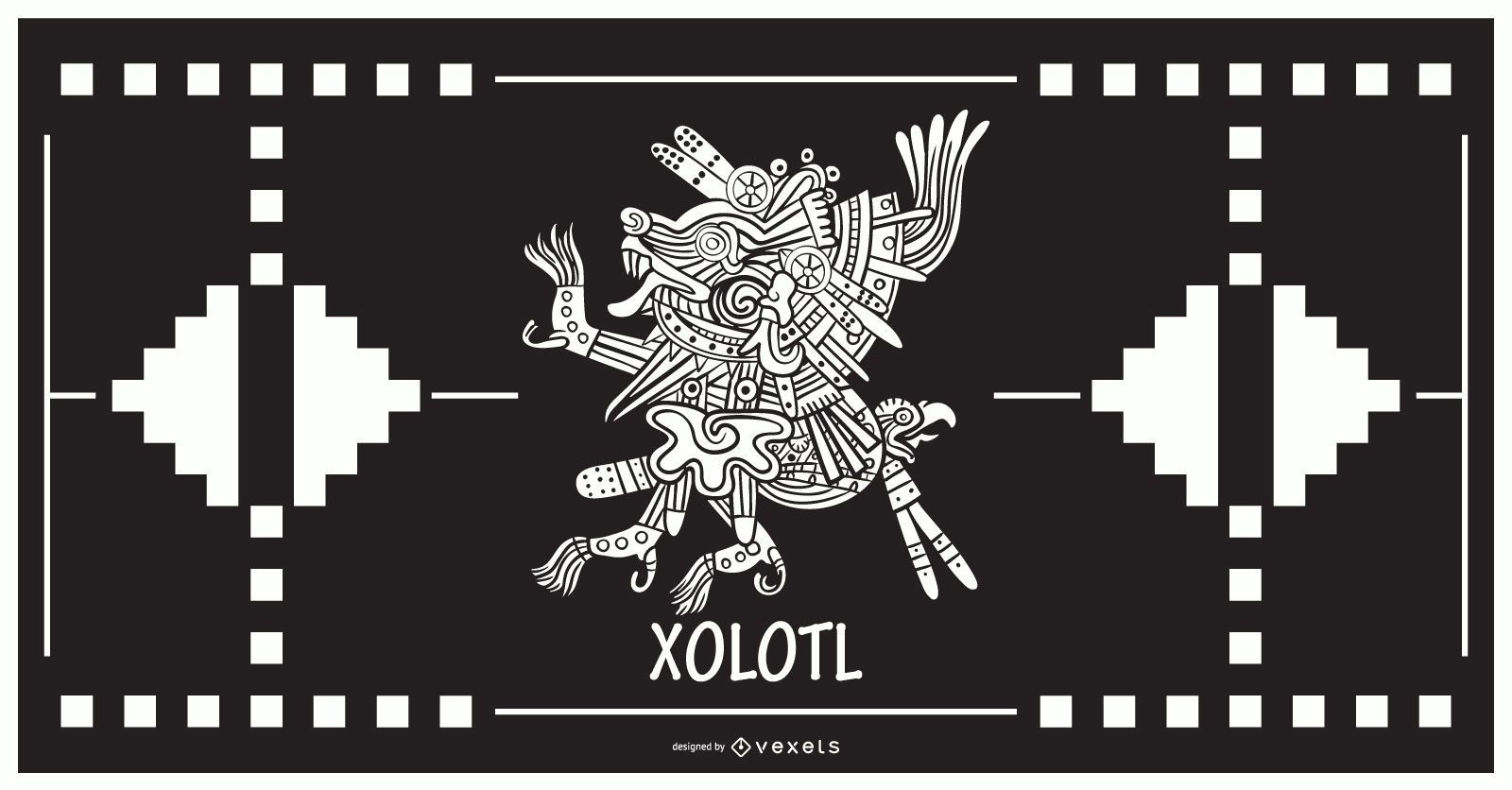 Xolotl aztec god design