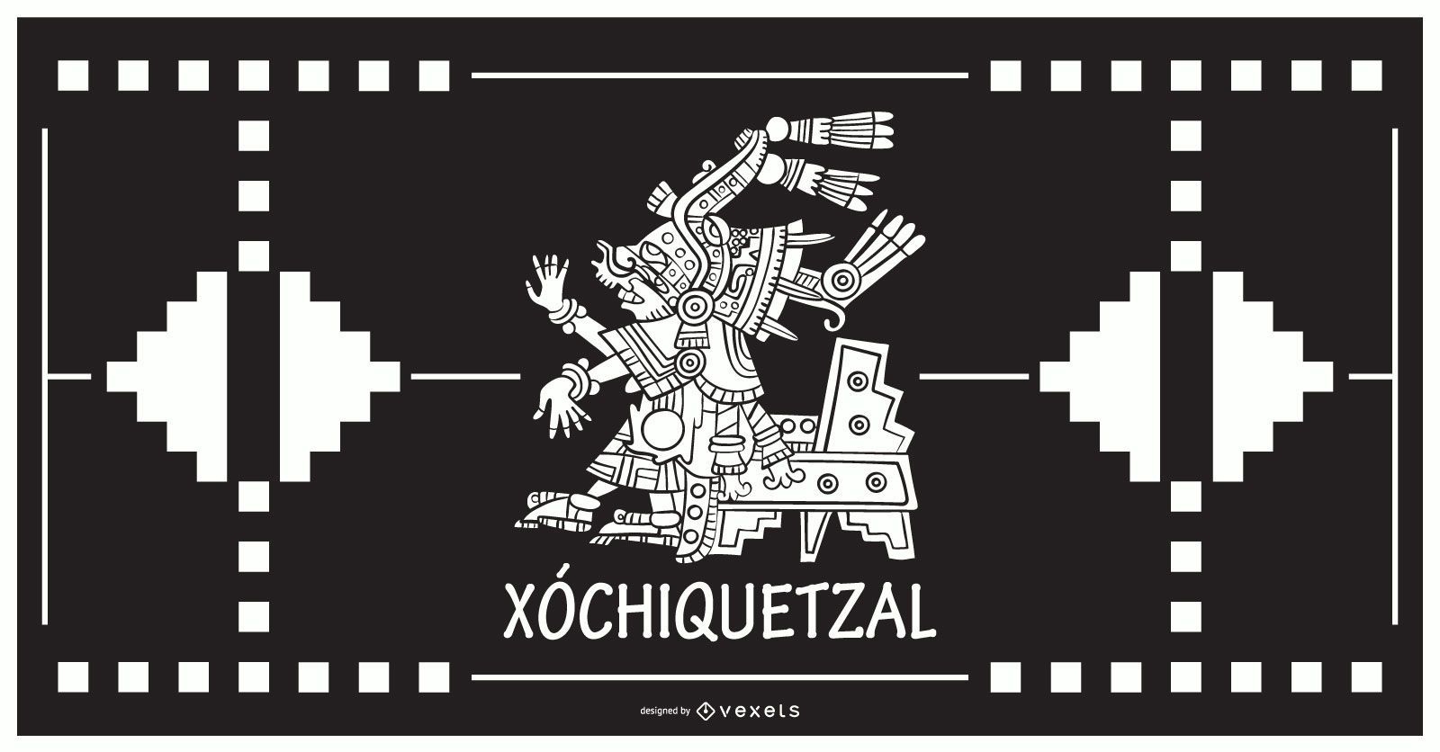 Xochiquetzal aztec god design