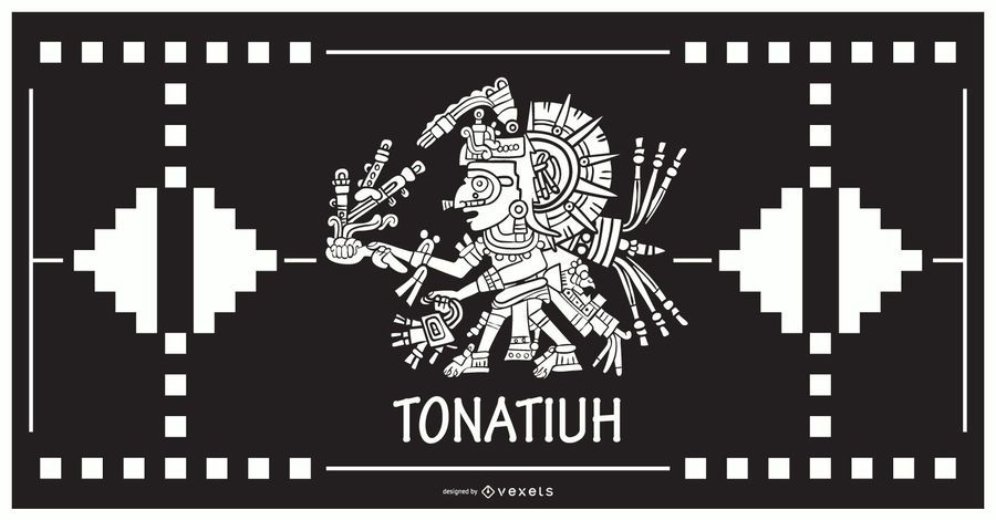 Tonatiuh aztec god design Tonatiuh aztec god design