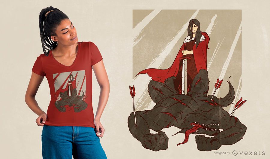 Red hood wolf t-shirt design Red hood wolf t-shirt design