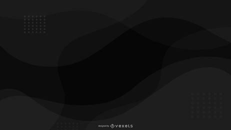 Diseño ondulado abstracto fondo negro