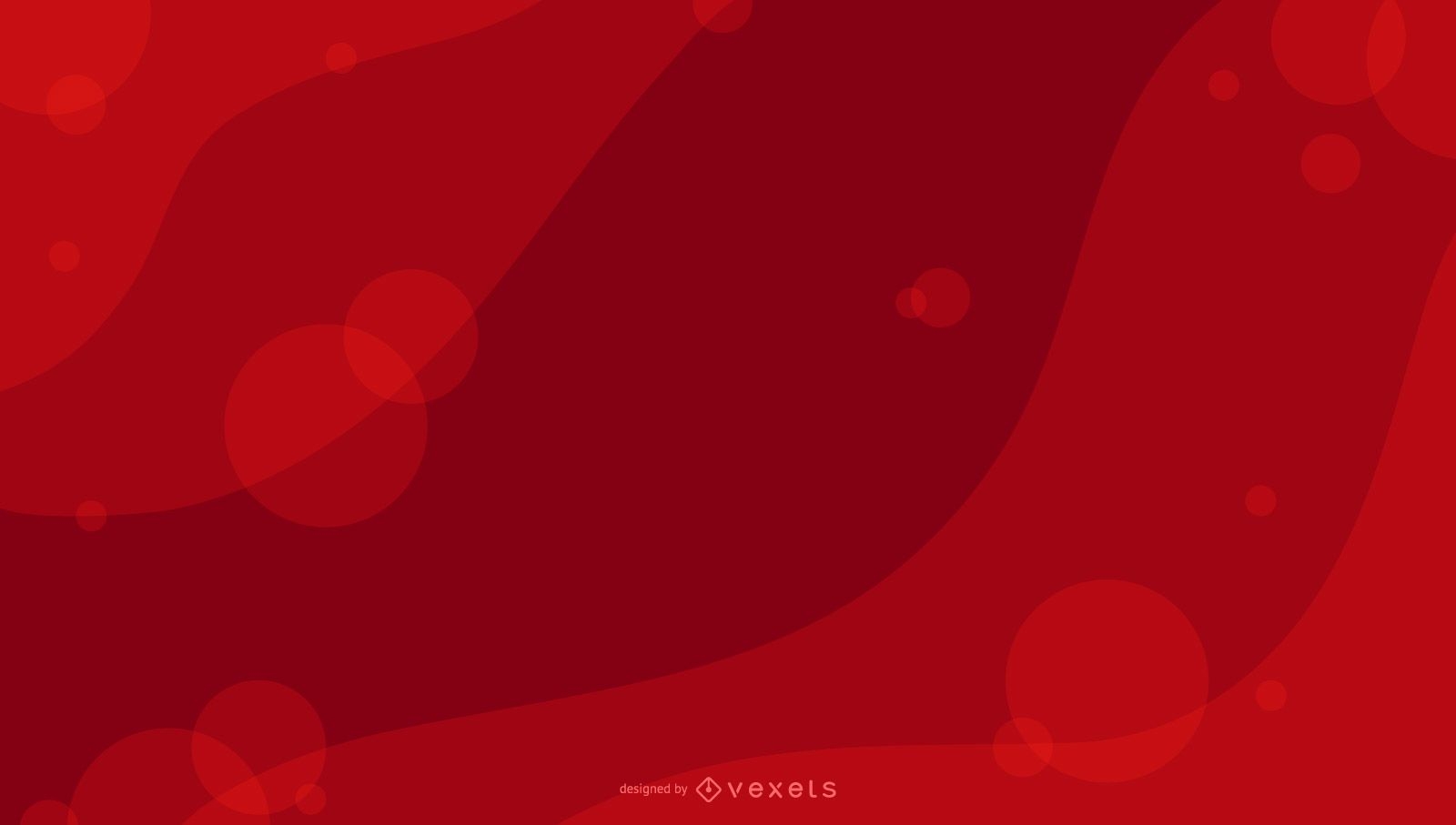 Ondas de círculos abstratos de fundo vermelho