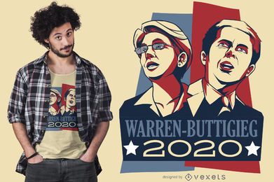 Warren Buttigieg Debate 2020 Design de camiseta Warren Buttigieg Debate 2020 Design de camiseta
