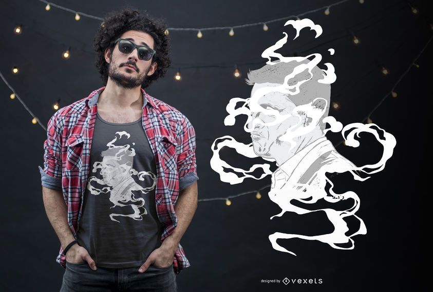 Rauch Gesicht T-Shirt Design Rauch Gesicht T-Shirt Design