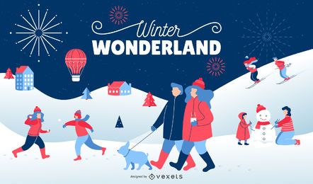 Winter Wonderland Snowy Landscape Design