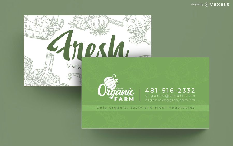 Organic farm business card Organic farm business card