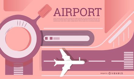 Airport Editable Banner Design