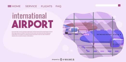 Landing Page Design für internationale Flughäfen
