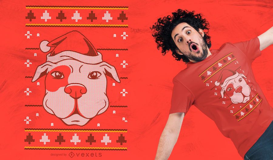 Ugly Sweater Dog T-shirt Design Ugly Sweater Dog T-shirt Design