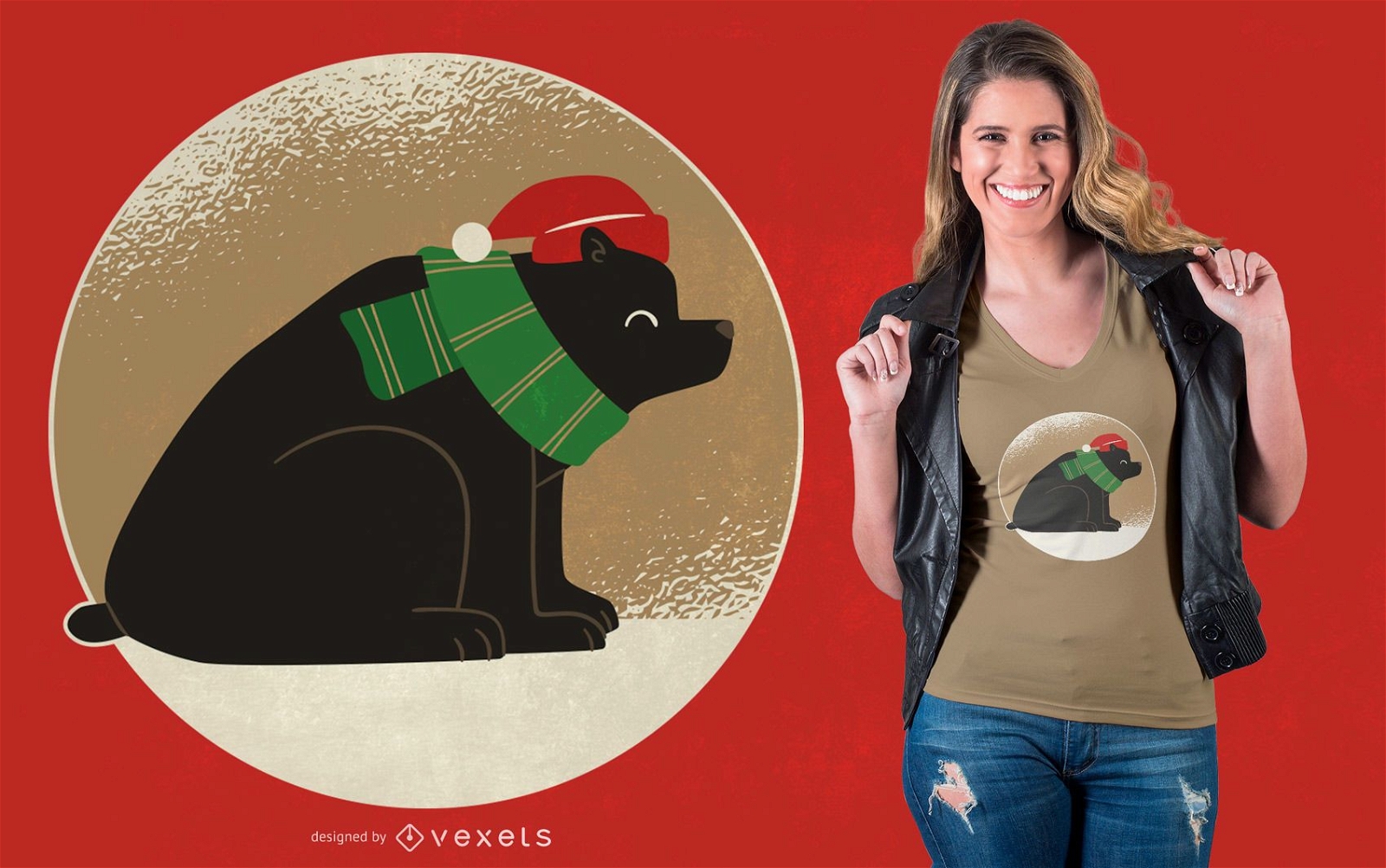 Christmas Bear T-shirt Design
