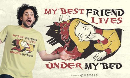 Diseño divertido de la camiseta de la cita del monstruo Diseño divertido de la camiseta de la cita del monstruo