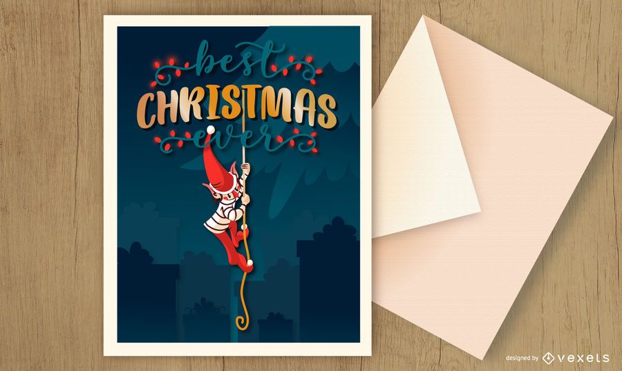 Christmas card elf design Christmas card elf design