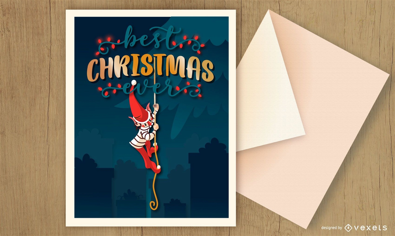 Weihnachtskarte Elf Design