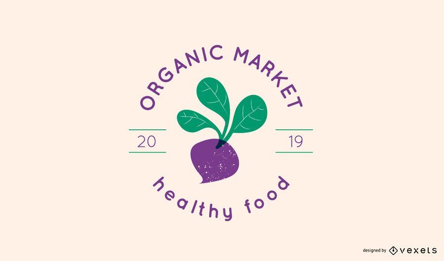 Organic market logo template Organic market logo template