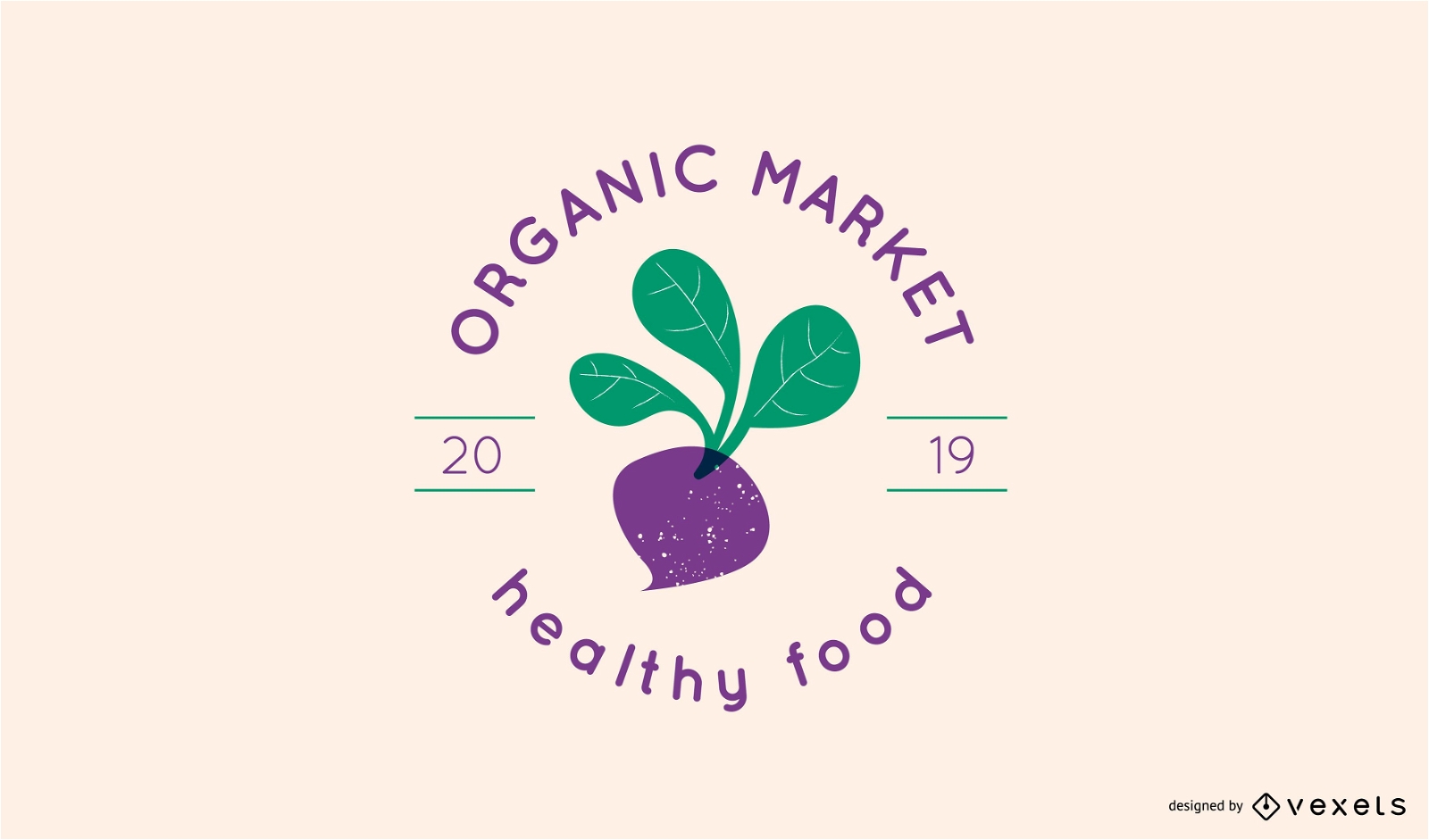 Organic market logo template