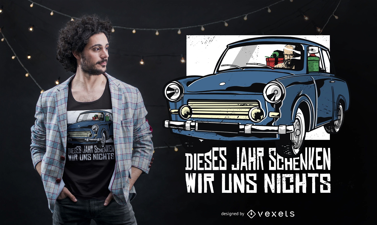 Design de camiseta com citações alemãs de Natal