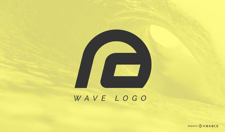 Plantilla de logotipo de onda abstracta