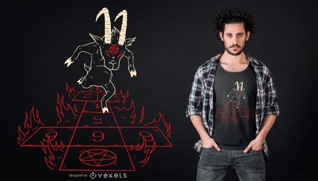 Devil Hopscotch T-shirt Design Devil Hopscotch T-shirt Design