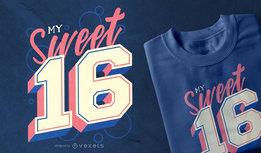 Design de camiseta doce 16 Design de camiseta doce 16