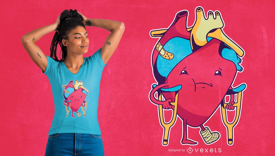 Broken Heart Funny T-shirt Design Broken Heart Funny T-shirt Design