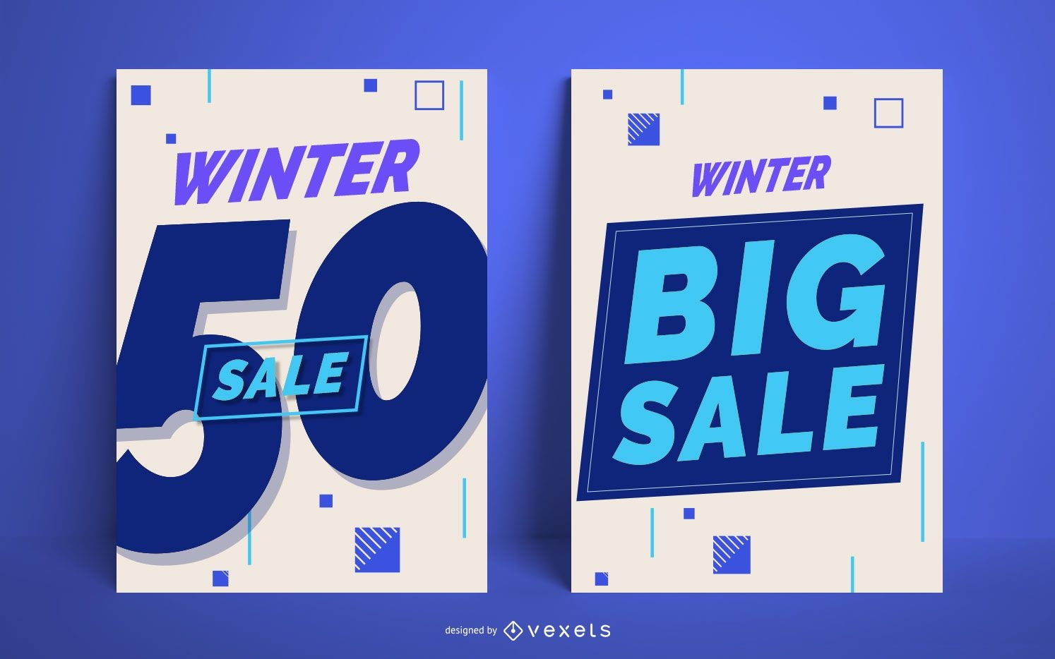 Winter big sale poster set