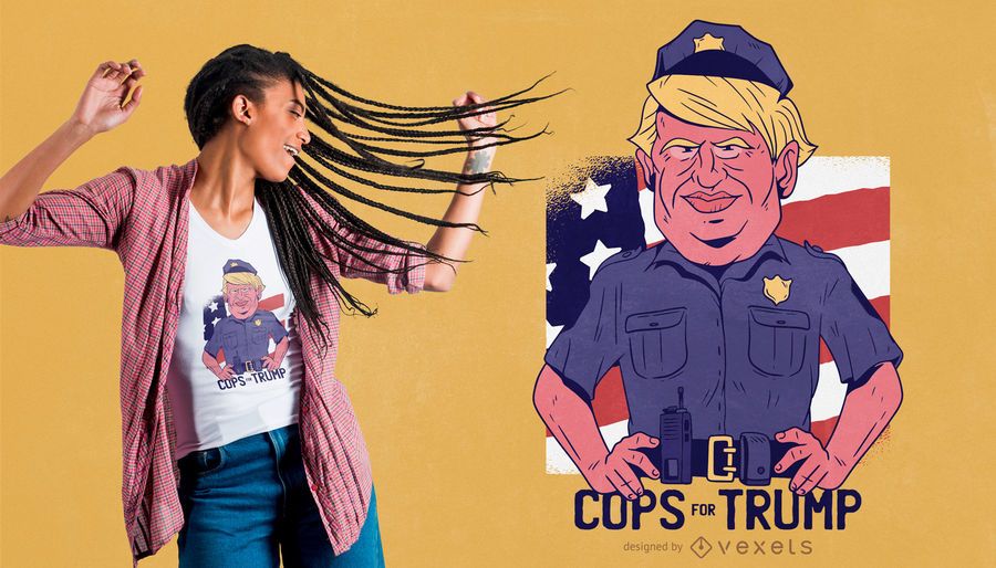 Polis para el diseño de la camiseta de trump Polis para el diseño de la camiseta de trump