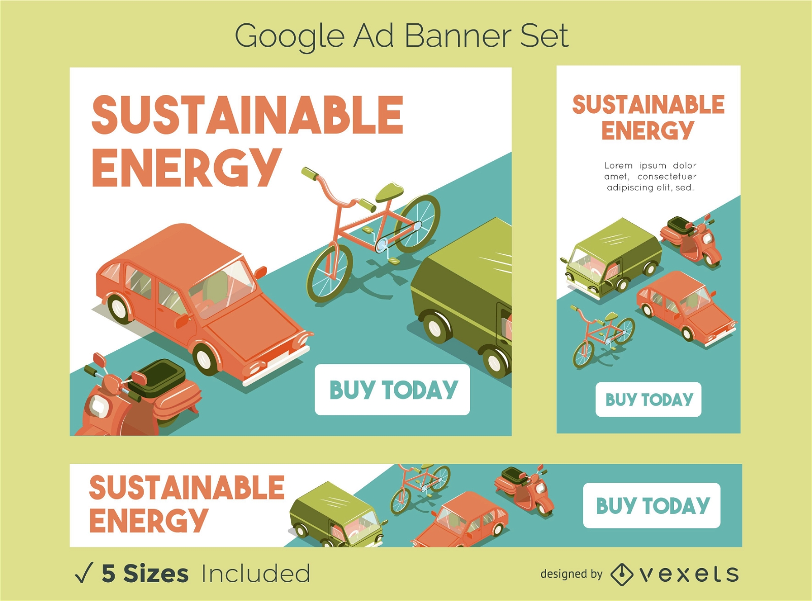 Nachhaltige Energie Google Ads Banner Set