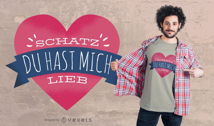 German Heart Love T-shirt Design German Heart Love T-shirt Design