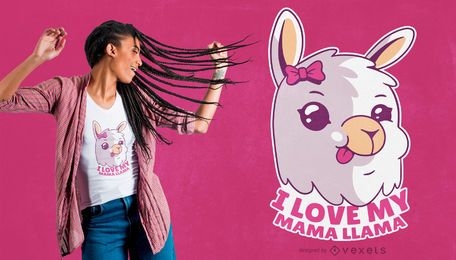 Design de t-shirt das citações do Mama Lama