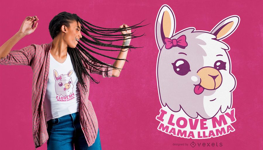 Mama Llama Quote T-shirt Design Mama Llama Quote T-shirt Design