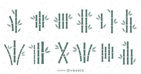 Bamboo silhouettes set