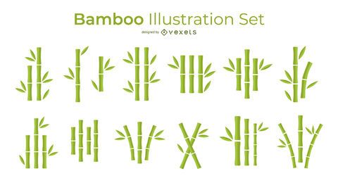 Conjunto de vetores simples de bambu