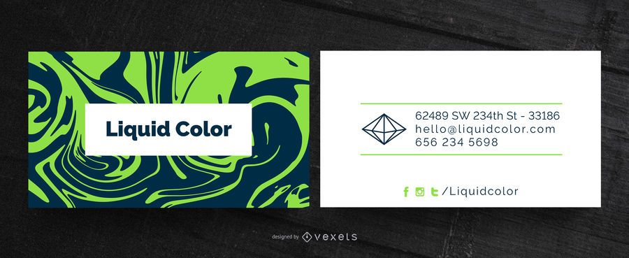 Liquid abstract business card Liquid abstract business card
