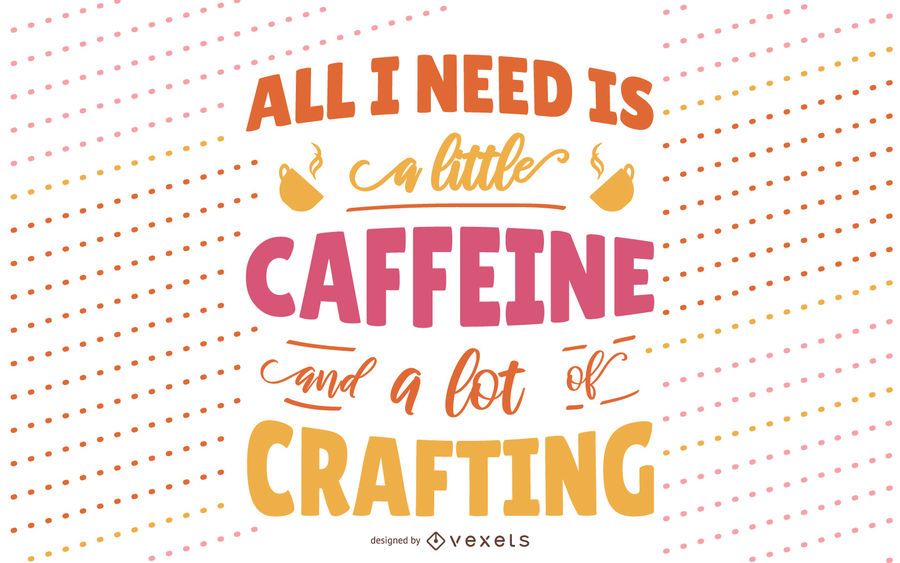 Craft and coffee lettering design Craft and coffee lettering design