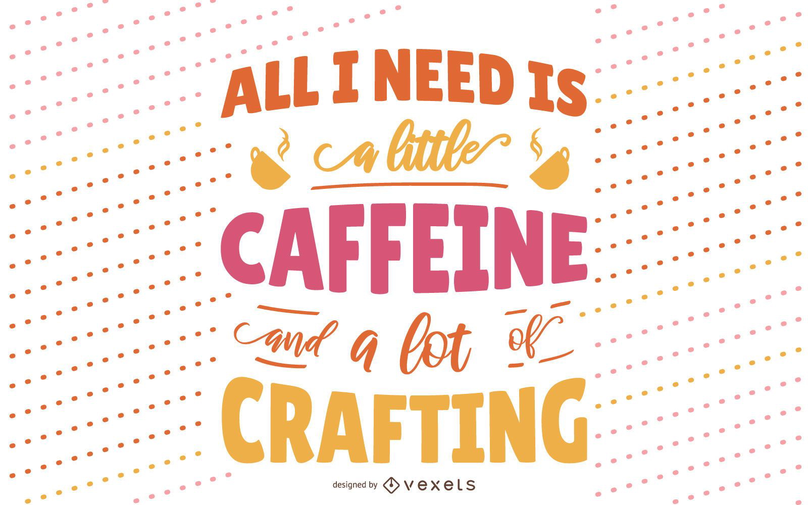 Craft and coffee lettering design