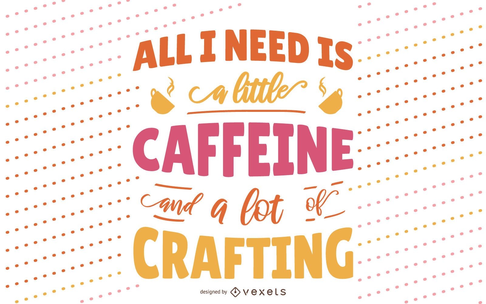 Craft und Kaffee Schriftzug Design