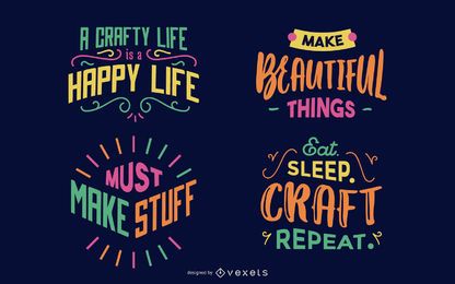 Pacote de letras de artesanato