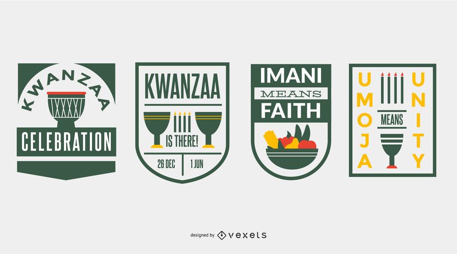 Kwanzaa badges set Kwanzaa badges set