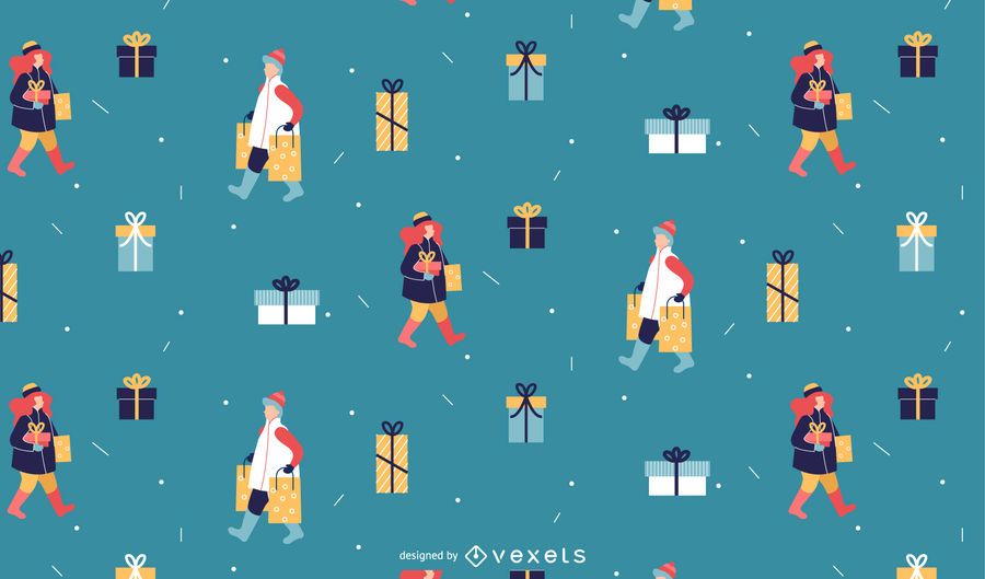 Winter gifts pattern design Winter gifts pattern design
