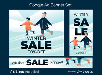 Winter Sale Ad Banner Set