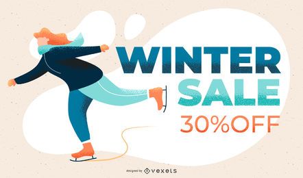 Plantilla de diapositiva de rebajas de invierno