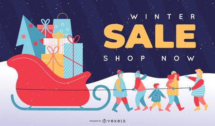 Winter sale gifts editable slide Winter sale gifts editable slide