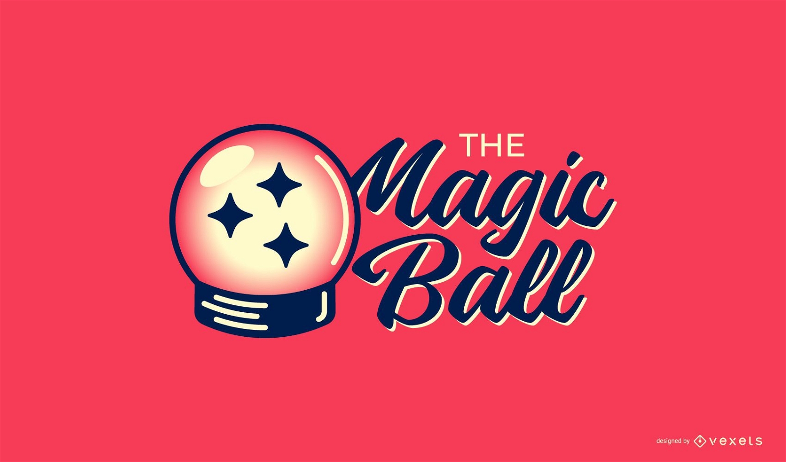 Modelo de logotipo de bola mágica